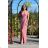 Women's Long Elegant Dress with Wide Straps (SL) FRENCH FASHION FMPEL23VELVET black 46
