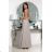 Women's strapless tulle party dress (S/M/L ONE SIZE) ITALIAN FASHION IM923001 light purple 38