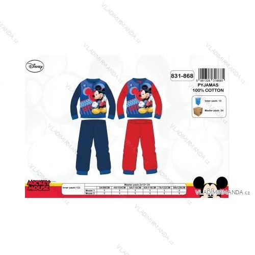 Pyžamo dlouhé mickey mouse dětské chlapecké (3-8 let) SETINO 831-868