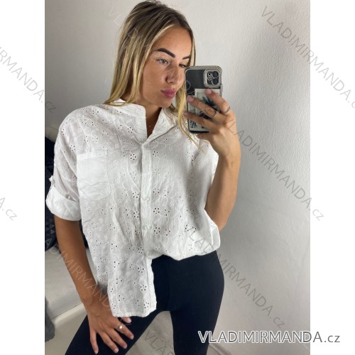 Dress / Shirt Summer Women's Strip (uni sl) ITALIAN Fashion IM718953 XL/2XL white