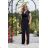 Women's Long Elegant Dress with Wide Straps (SL) FRENCH FASHION FMPEL23VELVET black 34