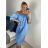 Tunic shirt long sleeve ladies (uni xl-3xl) ITALIAN Fashion IM720024 -   Light blue -   XL/2XL
