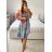 Šaty krátké letní krátký rukáv dámské (S/M/L ONE SIZE) ITALSKÁ MÓDA IMM24M12630