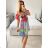 Šaty krátké letní krátký rukáv dámské (S/M/L ONE SIZE) ITALSKÁ MÓDA IMM24M12630