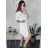 Women's Long Chiffon Short Sleeve Dress (S/M ONE SIZE) ITALIAN FASHION IMWGS231048