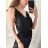 Summer satin undershirt (uni s / m) ITALIAN MODE IM919687 S/M black