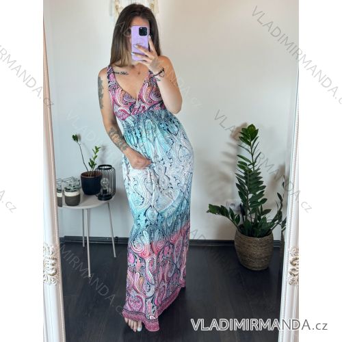 Šaty dlhé na ramienka icecool dámske (L/XL/2XL/3XL ONE SIZE) FRANCÚZSKA MÓDA FMB23197-X