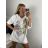 Short Sleeve Shirt Dress women (uni L-2XL) ITALIAN MODA IMS20002