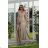 Women's strapless tulle party dress (S/M/L ONE SIZE) ITALIAN FASHION IM923001 beige 38