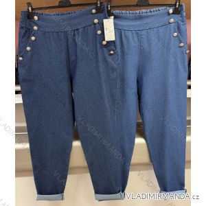 Kalhoty dlouhé strečové dámské nadrozměr (54/56/58 ONE SIZE) ITALSKÁ MÓDA IMWQ24267