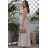 Women's strapless tulle party dress (S/M/L ONE SIZE) ITALIAN FASHION IM923001 šedá světlá 36