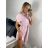 Šaty košeľové mušelínové dámske (S/M ONE SIZE) TALIANSKÁ MÓDA IM424MUSA/DR S / M biela