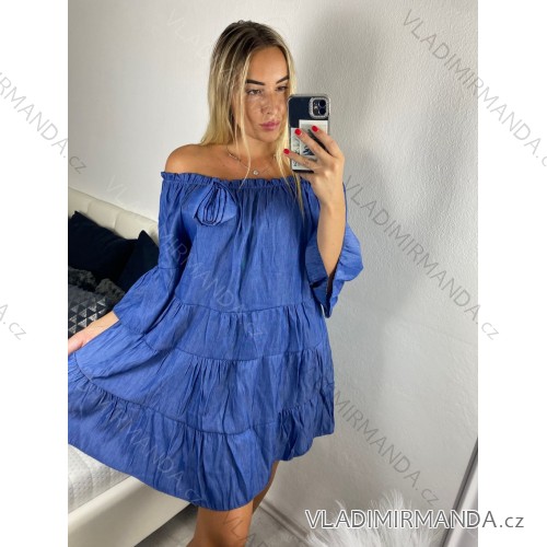 Women's Elegant Lace Sleeveless Dress (S/M ONE SIZE) ITALIAN FASHION IMWGS231829 -   blue -   M / L