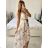 Women's Long Elegant Chiffon Sleeveless Dress (S/M ONE SIZE) ITALIAN FASHION IM423265