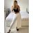 Women's Long Sleeve Knitted Turtleneck Sweater (S/M ONE SIZE) ITALIAN FASHION IM323001 -   white -   S / M