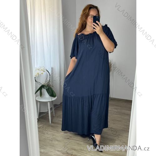 Šaty letní carmen dámské nadrozměr (54/56/58 ONE SIZE) ITALSKÁ MÓDA IMWEC24CARMEN/DR