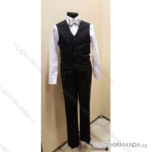 Komplet oblek společenský kalhoty a vestička dětský a dorost chlapecký (122-164) TM002