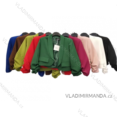 Sako krátké elegantní dlouhý rukáv dámské (S/M/L ONE SIZE) ITALSKÁ MÓDA IMPLI2416061