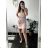 Casual Short Sleeve Dress (UNI S-L) ITALIAN FASHION IMD20328 black M / L