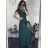Summer short sleeve summer dress (S / M ONE SIZE) ITALIAN FASHION IMWY21019 black