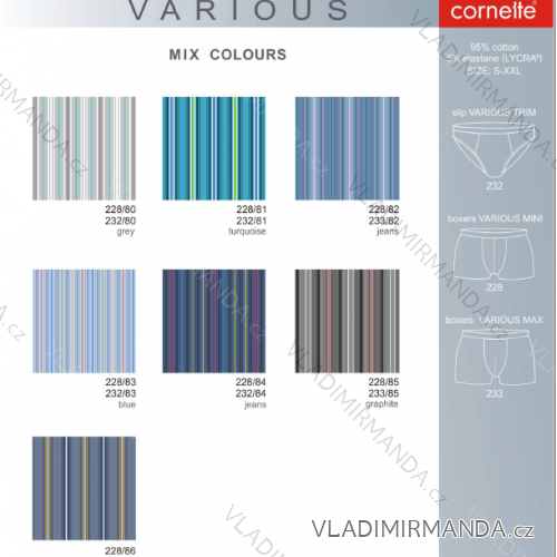 Maxi-Pass für Boxer-Männer (s-2xl) CORNETTE VARIOUS-233
