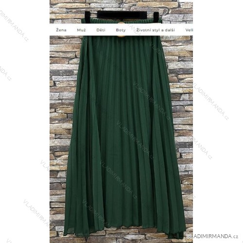 Women's Long Sleeve Summer Dress (S/M ONE SIZE) ITALIAN FASHION IMPES238990 emerald green S / M