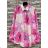 Women's Long Chiffon Short Sleeve Dress (S/M ONE SIZE) ITALIAN FASHION IMWGS231048 růžová fuchsiová S / M