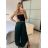 Nohavice harémky letné dlhé dámske (S/M ONE SIZE) TALIANSKA MÓDA IMM239535UN/DU tmavě modrá