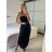 Nohavice harémky letné dlhé dámske (S/M ONE SIZE) TALIANSKA MÓDA IMM239535UN/DU tmavě modrá