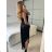 Nohavice harémky letné dlhé dámske (S/M ONE SIZE) TALIANSKA MÓDA IMM239535UN/DU tmavě modrá