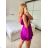 Overal krátký elegantní bez rukávu dámské (S/M ONE SIZE) ITALSKÁ MÓDA IMPBB24A40395/DUR -   béžová -   S/M