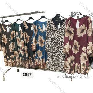 Šaty elegantný dlhý rukáv dámske (S/M ONE SIZE) TALIANSKA MÓDA IMM24M3897