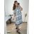 Šaty košilové oversize 3/4 rukáv dámské nadrozměr (L/XL/2XL ONE SIZE) ITALSKÁ MÓDA IM423MOZAIKA/DUR XL/2XL bílá