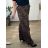 Women's Long Sleeve Shirt Dress (S/M ONE SIZE) ITALIAN FASHION IMWD232607 -   Brown
 -