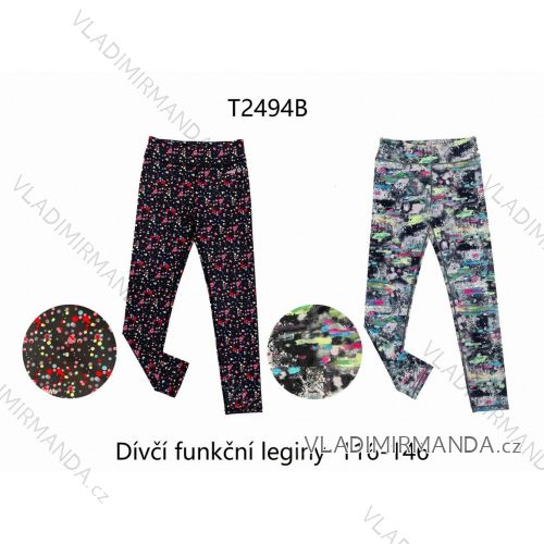 Legíny dlouhé dětské dorost dívčí (116-146) WOLF T2494B