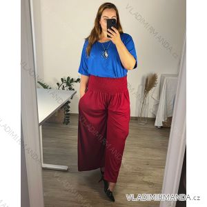 Kalhoty dlouhé dámské nadrozměr (54/56/58 ONE SIZE) ITALSKÁ MÓDA IMWQ24300/DU