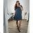 Šaty volnočasové krátký rukáv dámské nadrozměr (48/50 ONE SIZE) ITALSKá MODA IM724BELISA/DUR