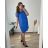 Šaty volnočasové krátký rukáv dámské nadrozměr (48/50 ONE SIZE) ITALSKá MODA IM724BELISA/DUR