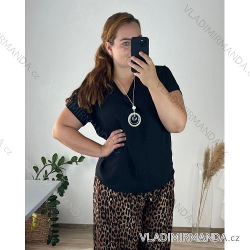 Tunika Kurzarm Frauen (uni s-l) ITALIAN FASHION IMD20123 50/52 schwarz