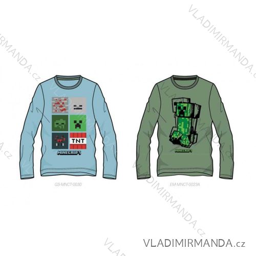 Tričko dlouhý rukáv minecraft dorost chlapecké (116-152) SETINO MNC-0023+0030