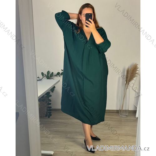 Shirt verlängert 3/4 Langarm Damen (L/XL/2XL ONE SIZE) ITALIAN FASHION IM423025 56/58 dunkler Smaragd