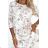 13-162 Sporty dress with pockets and ties - beige flowers