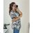 Kurzarm-Tunika für Damen (M/L/XL Einheitsgröße) TURKISH FASHION TME249100  braun