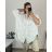 Košile bavlněná dlouhý rukáv dámská nadrozměr (56/58 ONE SIZE) ITALSKá MODA IMSM24032/DUR 56/58 bílá