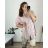 Short Sleeve Shirt Dress women (uni L-2XL) ITALIAN MODA IMS20002 56/58 rose old rose