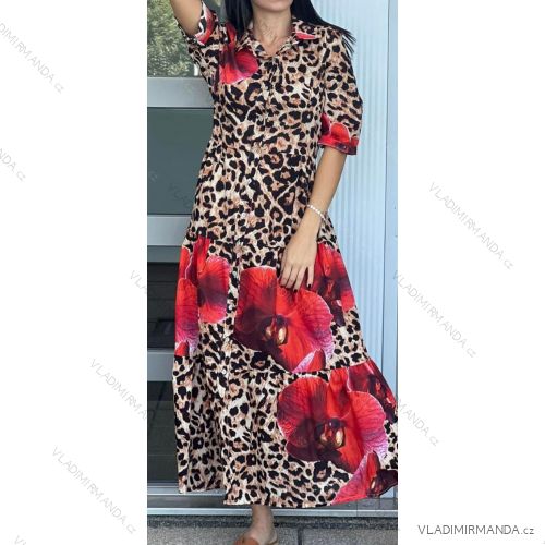 Women's Elegant Belt Long Sleeve Dress (S/M ONE SIZE) ITALIAN FASHION IMM23UN6139