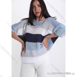 Svetr pletený 3/4 dlouhý rukáv dámský (S/M/L) ITALSKÁ MÓDA IMM24M2002