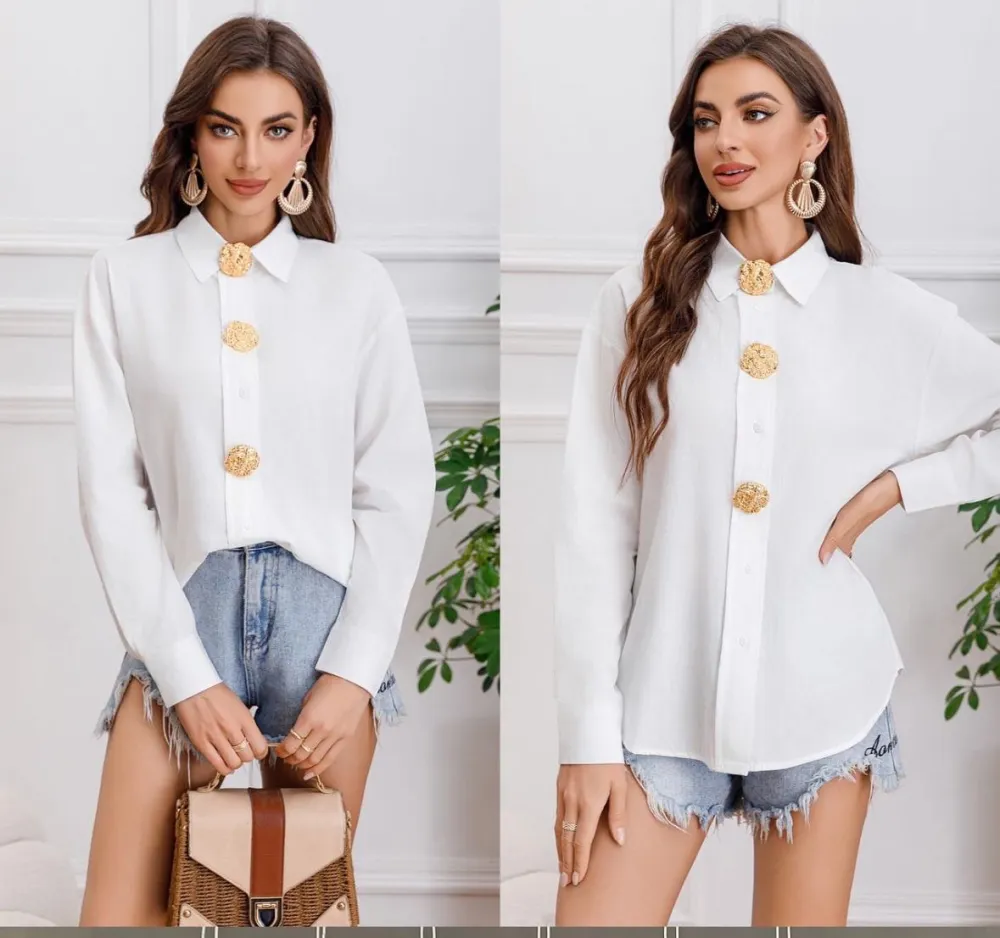 Košile dlouhý rukáv dámská (S/M ONE SIZE) ITALSKÁ MÓDA IMPGM246517