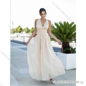 Ärmelloses langes Partykleid für Damen (S/M EINHEITSGRÖSSE) ITALIAN FASHION IMHMS23102