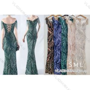 Ärmelloses langes Partykleid für Damen (S/M EINHEITSGRÖSSE) ITALIAN FASHION IMHMS23102